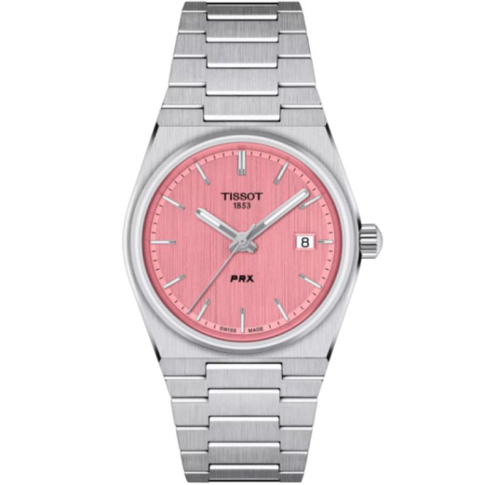 Tissot T137.210.11.331.00 Unisex Quartz Swiss Made Silver Stainless Steel Pink Dial 35mm Watch