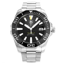 Tag Heuer WAY211A.BA0928 Aquaracer Men’s Automatic Swiss Made Silver Stainless Steel Black Dial 41mm Watch