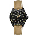 Tag Heuer WAY208C.FC6383 Aquaracer Men’s Automatic Swiss Made Beige Nylon Strap Black Dial 43mm Watch