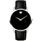Movado 0607269 Men’s Quartz Swiss Made Leather Strap Black Dial 40mm Watch