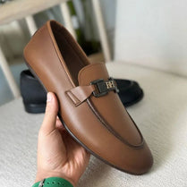 Milli Legacy 46011 Brown Formal Slip-On Loafers For Men