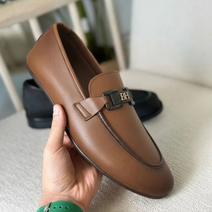 Milli Legacy 46011 Brown Formal Slip-On Loafers For Men
