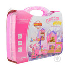 Dream House Doll House Briefcase for Kids Girls - 75 Pcs