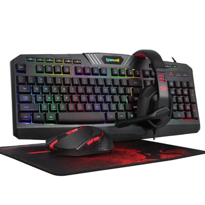 Redragon S101-BA-2 RGB 4-in-1 Gaming Combo Set (Keyboard + Mouse + Headset + Mouse Pad)