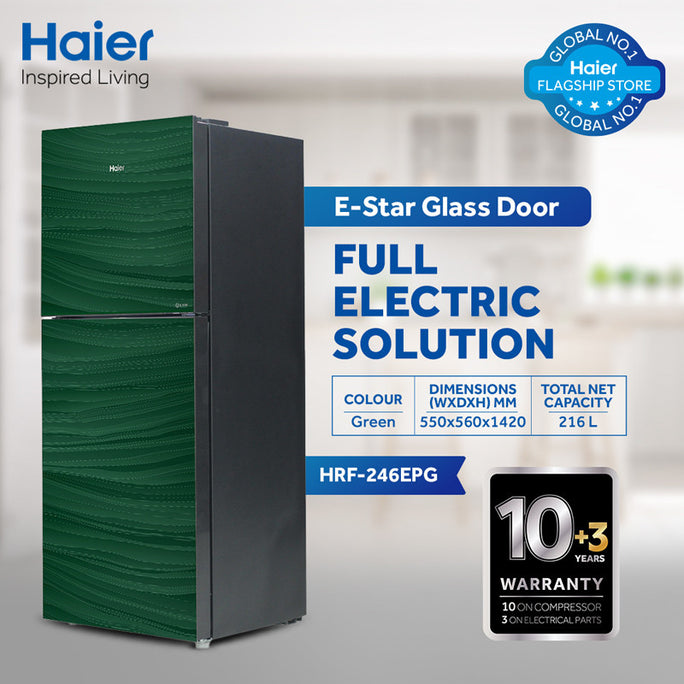 Haier HRF-368 EPB / EPC / EPG / EPR E-Star 13 Cubic Feet Double Door Refrigerator With Official Warranty