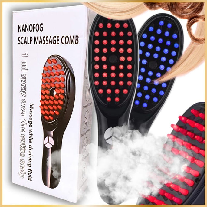 Nano Fog Scalp Massage Comb With Spray