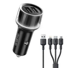 Oraimo OCC-1152D + X93 Highway 15 Dual Port 15.5W Ultra Fast Car Charger With 3-in-1 Multi Charging Cable