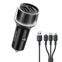 Oraimo OCC-1152D + X93 Highway 15 Dual Port 15.5W Ultra Fast Car Charger With 3-in-1 Multi Charging Cable