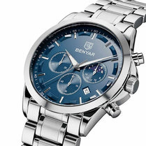 Benyar BY-5160 Moonphase Chronograph Stainless Steel Strap Men Watch