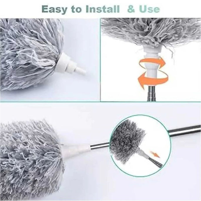 Microfiber Duster For Cleaning With Telescoping Extension Pole ( Max 100' Inch )