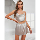 Bihaam Silk Wear Silky Cami & Skirt Nightwear Set For Women