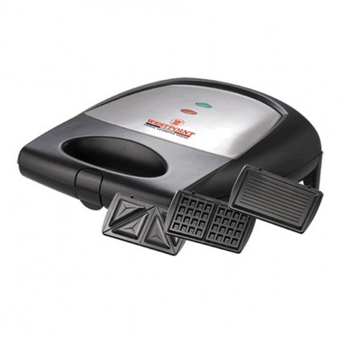 Westpoint WF-6093 Deluxe 3 In 1 Sandwich Toaster Waffle Maker & Grill With Official Warranty