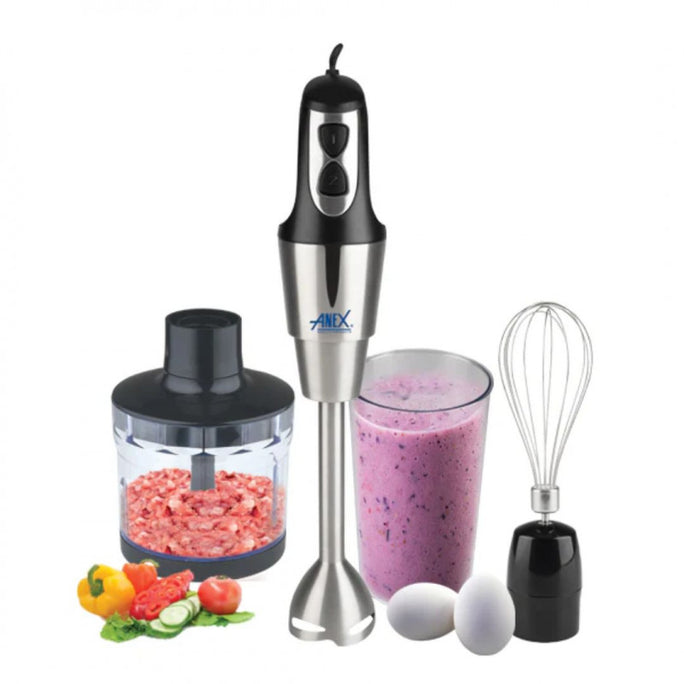 Anex AG-143 Deluxe 3 In 1 Hand Blender Chopper & Beater With Official Warranty