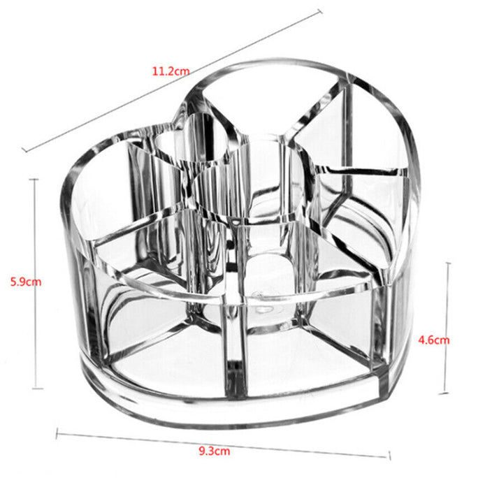 Heart Shape Crystal Cosmetic Organizer