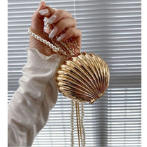 Milli Legacy Gold Seashell Clutch Bag For Women