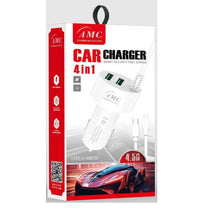 AMC 4.5A 4-in-1 Type-C Fast Charging Car Charger