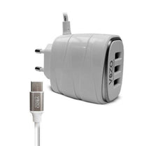 Vizo V16 Triple Port 18W  Fast Charger With Built-In Cable