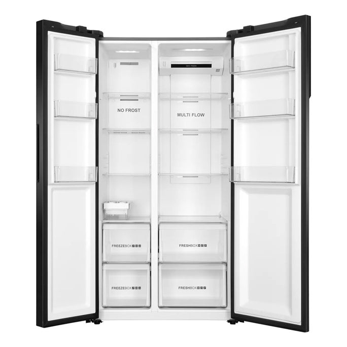 Haier HRF-622 IBG Side-by-Side Glass Door Inverter Refrigerator 22 Cubic Feet With Official Warranty
