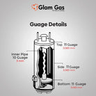 Glam Gas W/H 11x11 Ele+Gas With Official Warranty