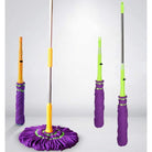 Easy Self-Wringing 360 Degree Twist Mop with Microfiber Heads Random Color