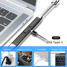 Electronic Candle Lighter USB Rechargeable Windproof Arc Lighter with LED Night Light Power Function for