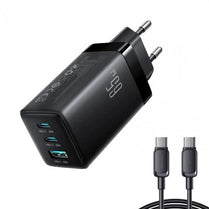 Joyroom JR-TG10 Triple Port 65W GaN Charger (EU) + A14 USB-C to USB-C 100W Cable (1.2M)