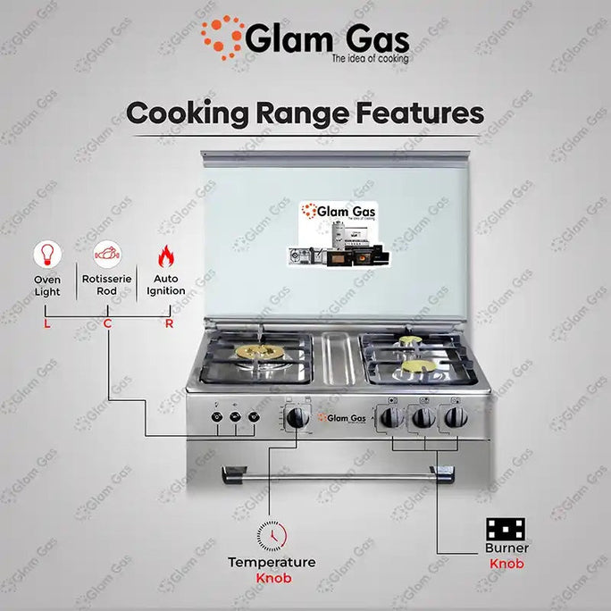 Glam Gas Cooking Range (Gas) Baker’S 27 " With Official Warranty
