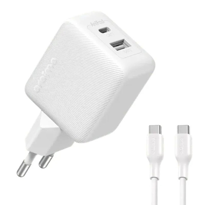 Oraimo OCW-5203EU + 114CC PowerCube 201 20W Dual Port Fast Charger Kit with Type-C to Type-C Cable