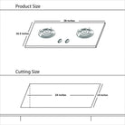 Hanco HHE-408GR Economy Hob Tempered Glass Body With Official Warranty