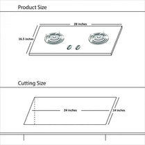 Hanco HHE-408GR Economy Hob Tempered Glass Body With Official Warranty