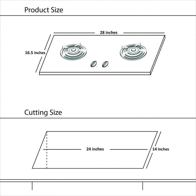 Hanco HHE-408GR Economy Hob Tempered Glass Body With Official Warranty