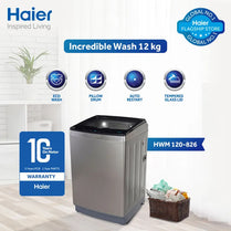 Haier HWM 120-826S6 12Kg Top Load Fully Automatic Washing Machine With Official Warranty