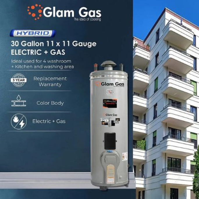 Glam Gas W/H 11x11 Ele+Gas With Official Warranty