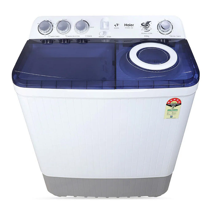 Haier HTW 80-186 8Kg Top Load Semi-Auto Twin Tub Washing Machine With Official Warranty