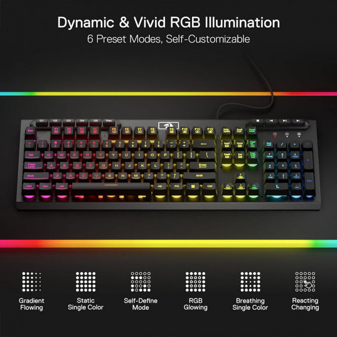 Redragon K513 Aditya Membrance RGB 5 Macro Keys Keyboard