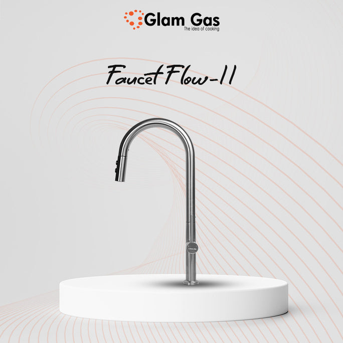 Glam Gas Flow-11 Stainless Steel Pull Out Faucet