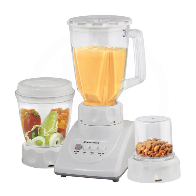 Westpoint WF-738 Deluxe 3 In 1 Blender Chopper & Dry Mill With Official Warranty