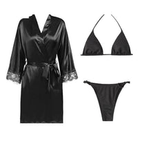 Bihaam Silk Wear 1 Piece Sexy Nighty Sleepwear Silk Satin Night Dress Lingerie Set