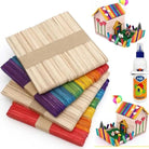 Ice Cream Sticks Wooden Popsicles Pack of 100 Plain For Art And Decorations