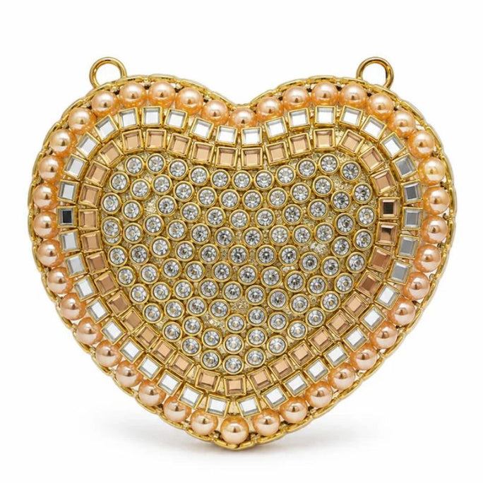 Milli Legacy B044 Luxury Heart Shaped Bridal Clutch For Women