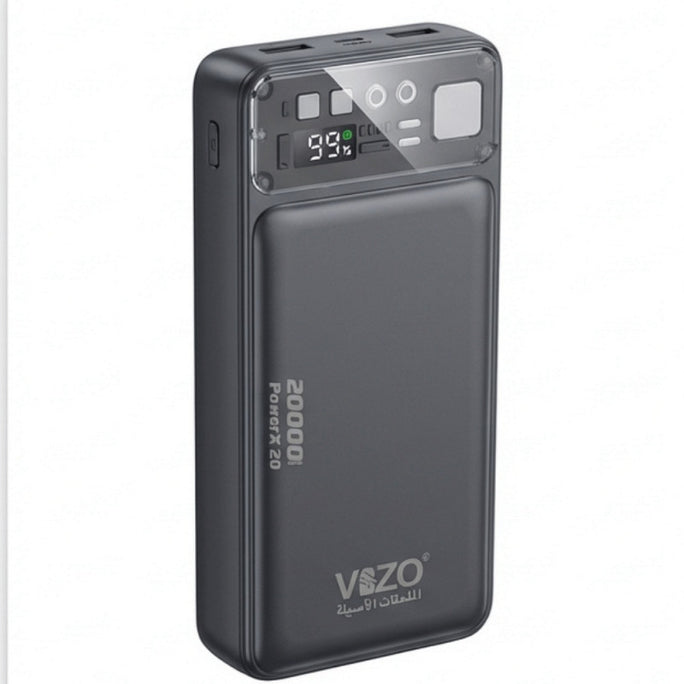 Vizo VPB-P20 PowerX 20 20000mAh 22.5W Super Fast Charging Power Bank With Built-In Cables