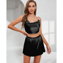 Bihaam Silk Wear Silky Cami & Skirt Nightwear Set For Women