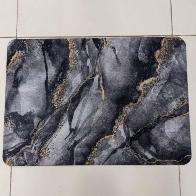 Premium Marble Design Anti-Slip Floor Mat Waterproof & Stylish Home Mat