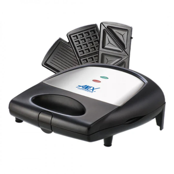 Anex AG-2138 Deluxe 3 In 1 Sandwich Maker With Official Warranty