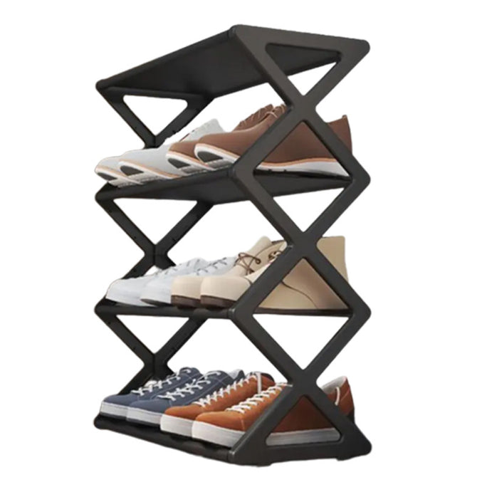 Adjustable Double Layer X-Shaped Shoe Rack