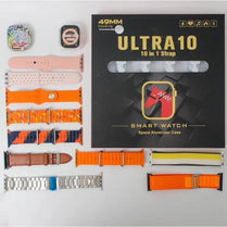 Ultra 10 Smart Watch 10 In 1 Straps jelly Case Multi Color Straps & Wireless Charging