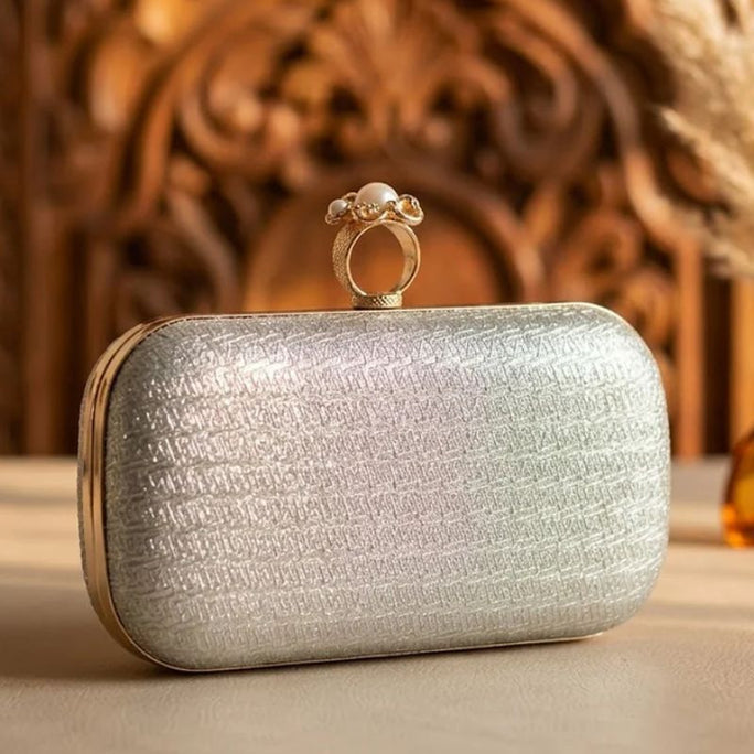 Milli Legacy BC-057 Luxury Pearl Heart Clutch For Women