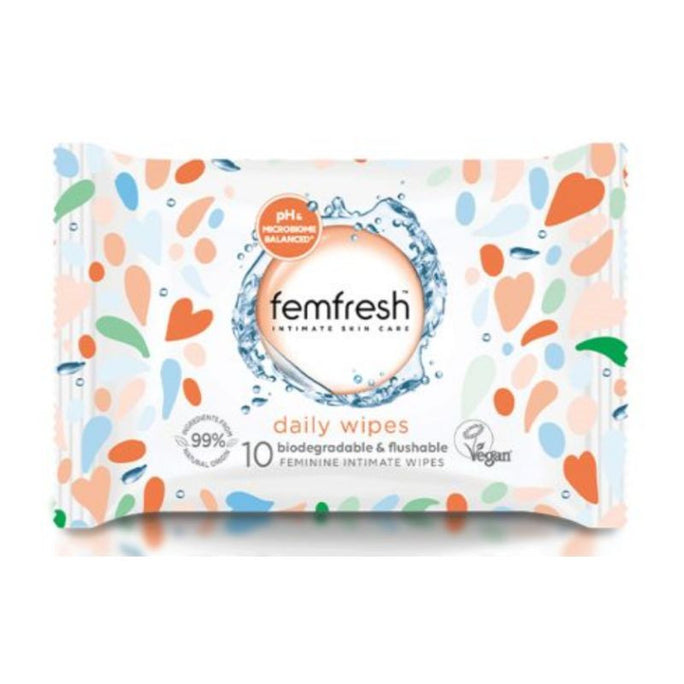Femfresh Daily Wipes 10 Pack (5010724526132)