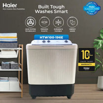 Haier HTW 100-196 10Kg Top Load Twin Tub Semi Automatic Washing Machine With Official Warranty