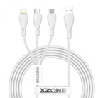 Xzone X-4020G4 3-in-1 USB to Lightning + Type-C + Micro Cable (1.2M)